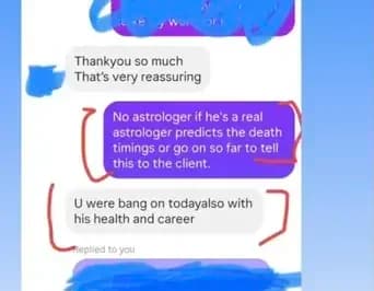 Client saying health and career insights were bang on