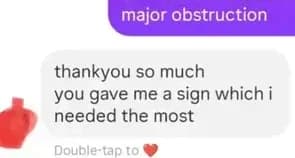 Client thanking for the sign they needed most